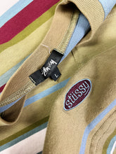 Load image into Gallery viewer, Vintage Stussy Striped Pocket Tee (Late 80s)

