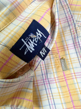 Load image into Gallery viewer, Vintage Stussy Short Sleeve Plaid Button Up Shirt (Late 90s)
